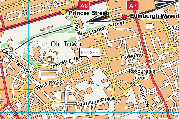 EH1 2HH map - OS VectorMap District (Ordnance Survey)