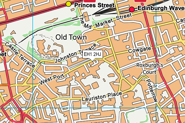 EH1 2HJ map - OS VectorMap District (Ordnance Survey)