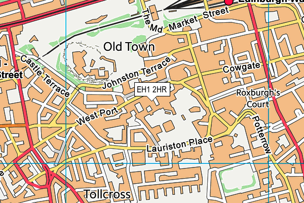 EH1 2HR map - OS VectorMap District (Ordnance Survey)