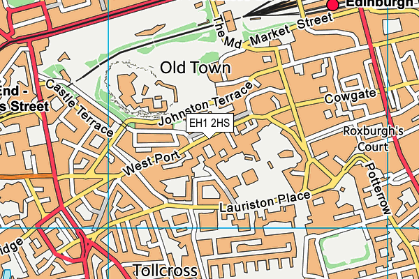 EH1 2HS map - OS VectorMap District (Ordnance Survey)