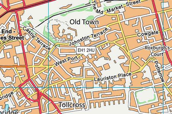 EH1 2HU map - OS VectorMap District (Ordnance Survey)