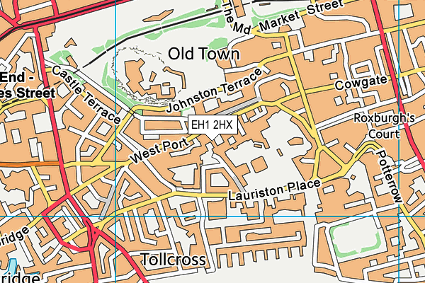 EH1 2HX map - OS VectorMap District (Ordnance Survey)