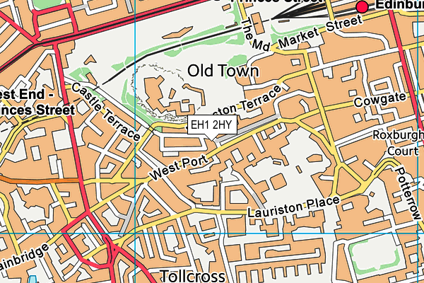 EH1 2HY map - OS VectorMap District (Ordnance Survey)