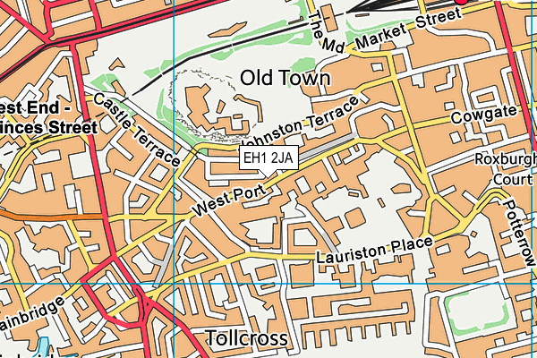 EH1 2JA map - OS VectorMap District (Ordnance Survey)