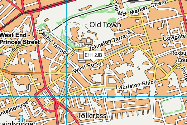 EH1 2JB map - OS VectorMap District (Ordnance Survey)