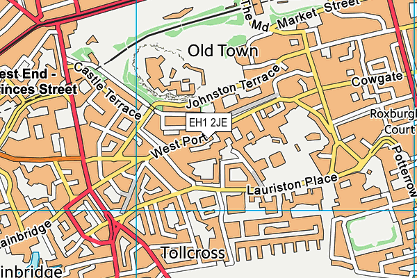 EH1 2JE map - OS VectorMap District (Ordnance Survey)