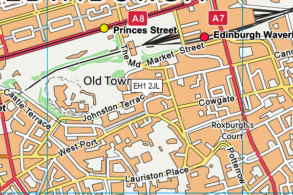 EH1 2JL map - OS VectorMap District (Ordnance Survey)