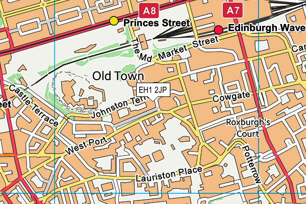 EH1 2JP map - OS VectorMap District (Ordnance Survey)