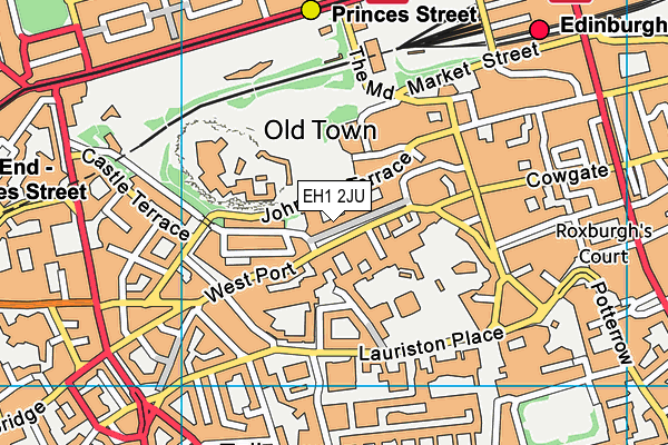 EH1 2JU map - OS VectorMap District (Ordnance Survey)