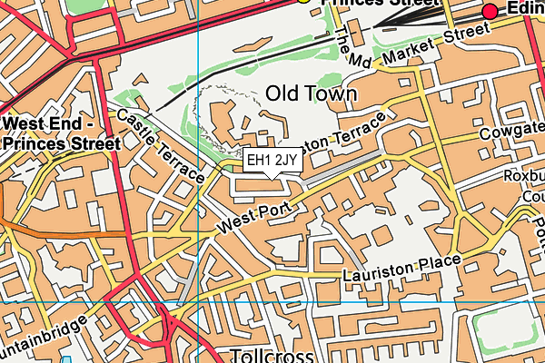 EH1 2JY map - OS VectorMap District (Ordnance Survey)