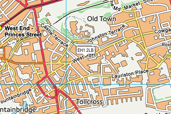 EH1 2LB map - OS VectorMap District (Ordnance Survey)