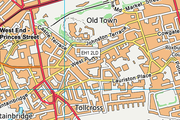 EH1 2LD map - OS VectorMap District (Ordnance Survey)