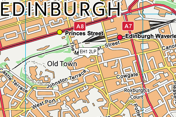 EH1 2LP map - OS VectorMap District (Ordnance Survey)