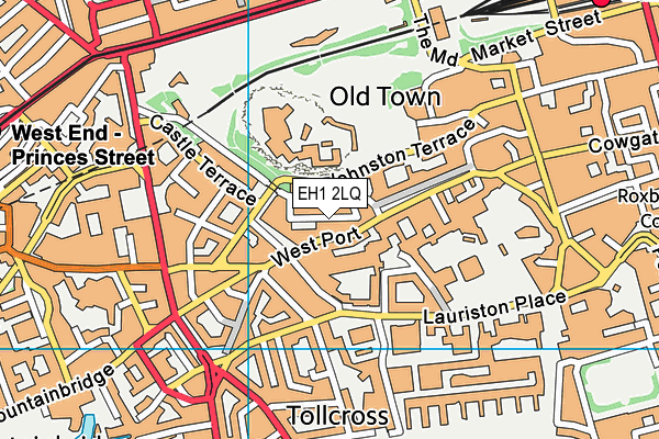 EH1 2LQ map - OS VectorMap District (Ordnance Survey)