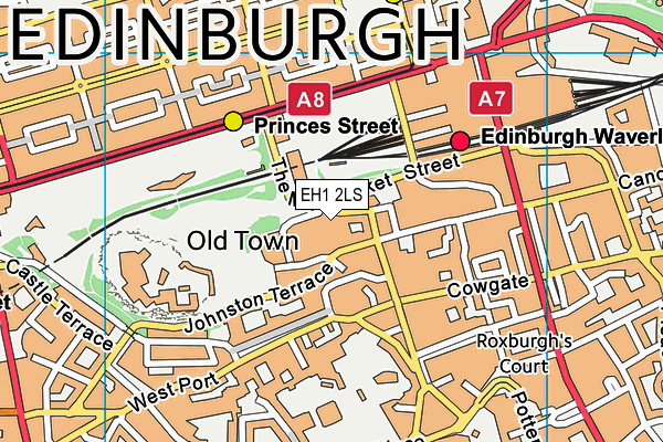 EH1 2LS map - OS VectorMap District (Ordnance Survey)