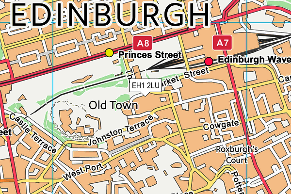 EH1 2LU map - OS VectorMap District (Ordnance Survey)