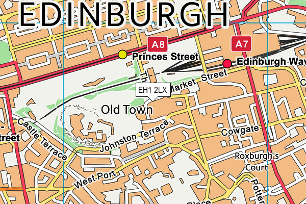 EH1 2LX map - OS VectorMap District (Ordnance Survey)