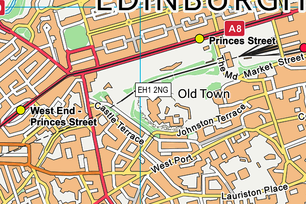 EH1 2NG map - OS VectorMap District (Ordnance Survey)