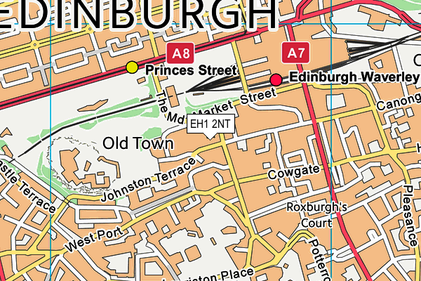 EH1 2NT map - OS VectorMap District (Ordnance Survey)