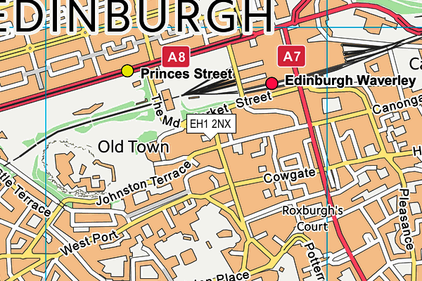 EH1 2NX map - OS VectorMap District (Ordnance Survey)