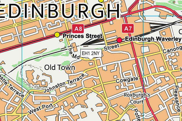 EH1 2NY map - OS VectorMap District (Ordnance Survey)