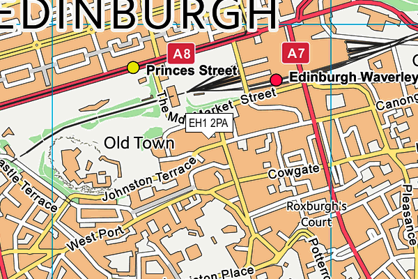 EH1 2PA map - OS VectorMap District (Ordnance Survey)