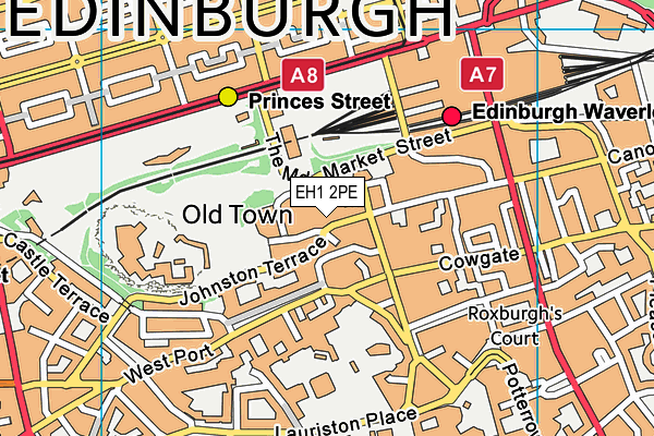 EH1 2PE map - OS VectorMap District (Ordnance Survey)