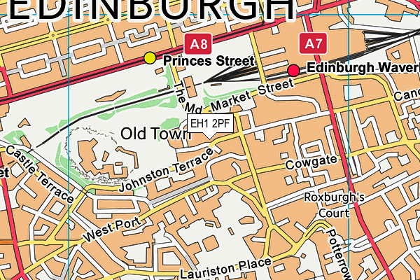 EH1 2PF map - OS VectorMap District (Ordnance Survey)