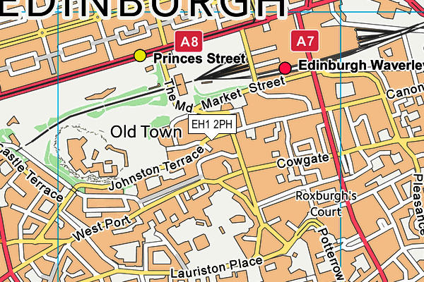 EH1 2PH map - OS VectorMap District (Ordnance Survey)