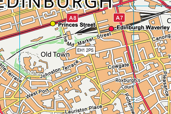 EH1 2PS map - OS VectorMap District (Ordnance Survey)