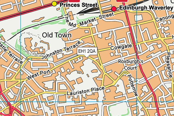 EH1 2QA map - OS VectorMap District (Ordnance Survey)