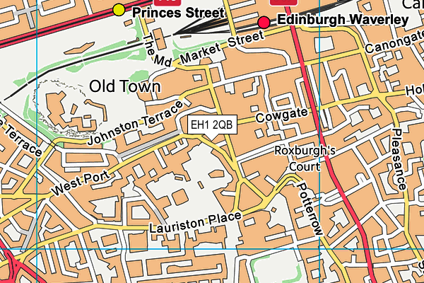 EH1 2QB map - OS VectorMap District (Ordnance Survey)