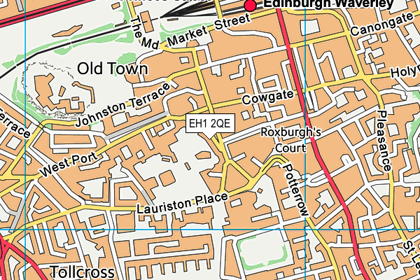 EH1 2QE map - OS VectorMap District (Ordnance Survey)