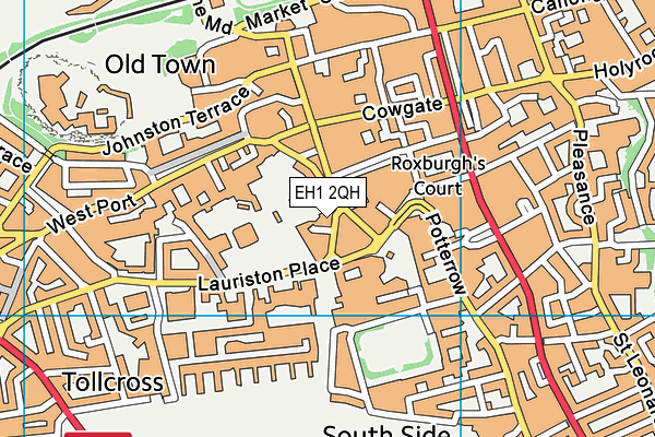 EH1 2QH map - OS VectorMap District (Ordnance Survey)