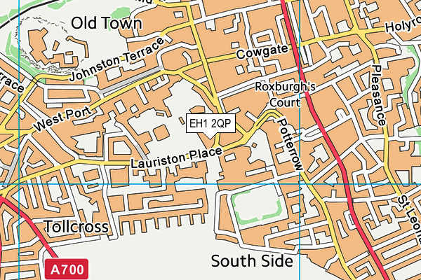 EH1 2QP map - OS VectorMap District (Ordnance Survey)