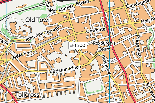 EH1 2QQ map - OS VectorMap District (Ordnance Survey)