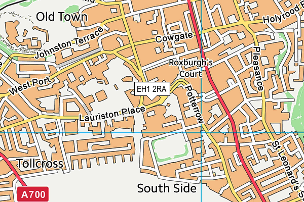 EH1 2RA map - OS VectorMap District (Ordnance Survey)