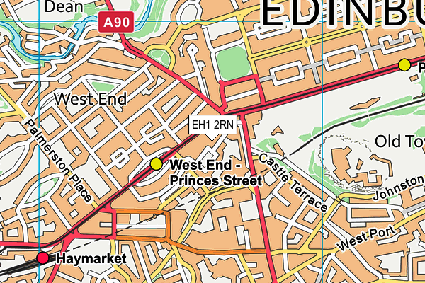 EH1 2RN map - OS VectorMap District (Ordnance Survey)