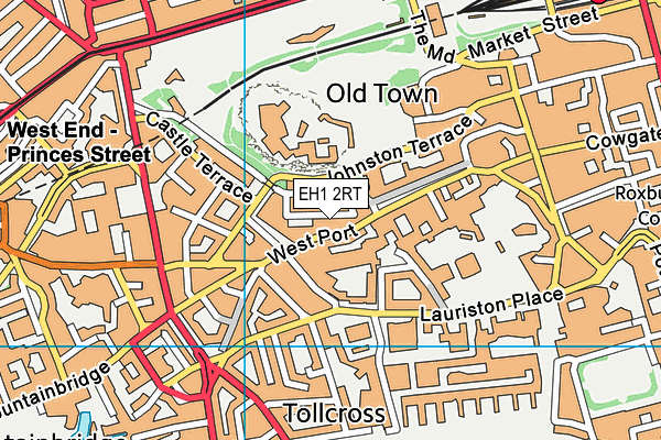 EH1 2RT map - OS VectorMap District (Ordnance Survey)