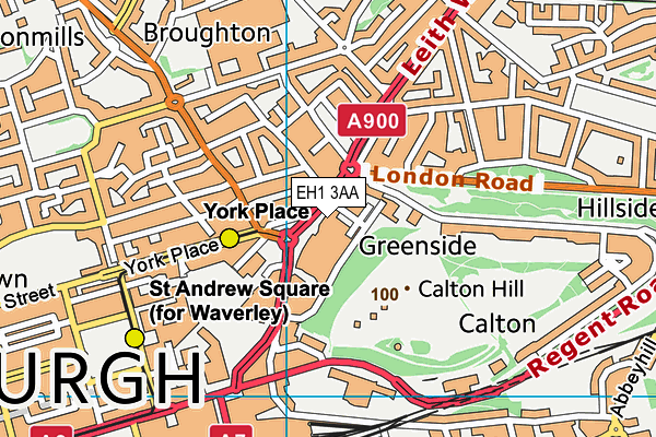 EH1 3AA map - OS VectorMap District (Ordnance Survey)