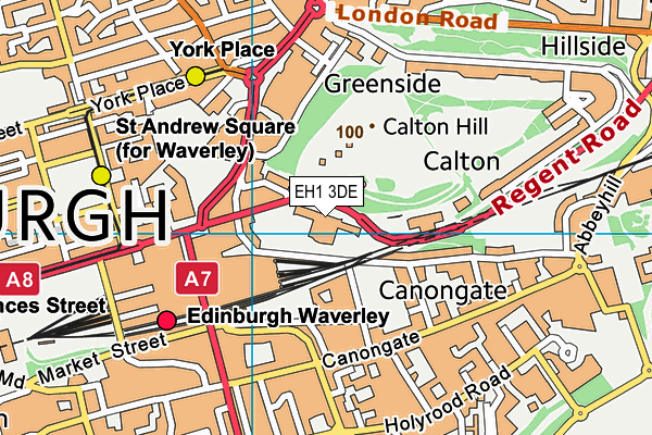 EH1 3DE map - OS VectorMap District (Ordnance Survey)