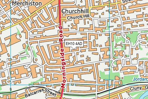 EH10 4AD map - OS VectorMap District (Ordnance Survey)