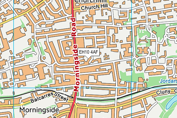 EH10 4AF map - OS VectorMap District (Ordnance Survey)