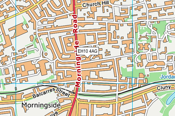 EH10 4AG map - OS VectorMap District (Ordnance Survey)