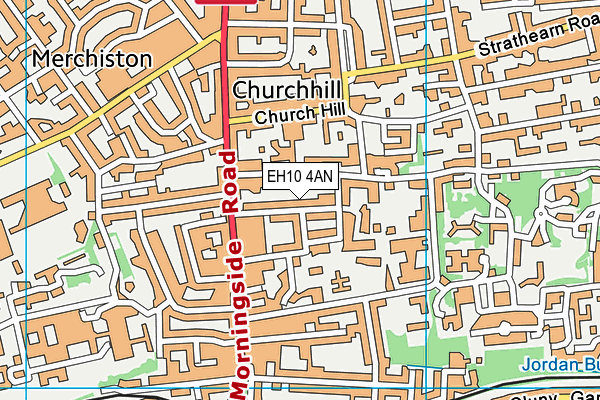 EH10 4AN map - OS VectorMap District (Ordnance Survey)