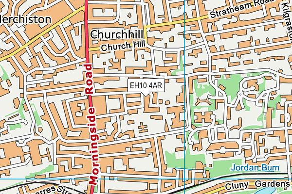 EH10 4AR map - OS VectorMap District (Ordnance Survey)