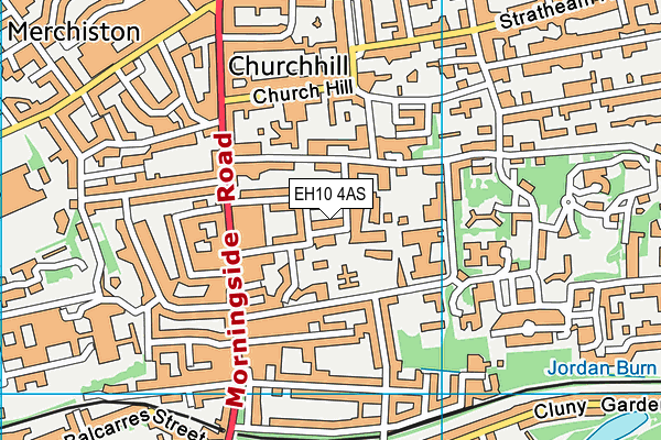 EH10 4AS map - OS VectorMap District (Ordnance Survey)