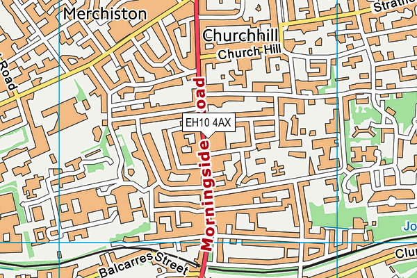 EH10 4AX map - OS VectorMap District (Ordnance Survey)