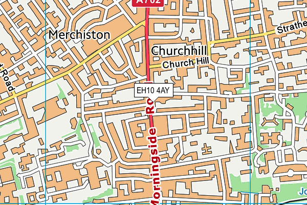 EH10 4AY map - OS VectorMap District (Ordnance Survey)