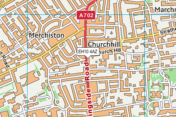 EH10 4AZ map - OS VectorMap District (Ordnance Survey)